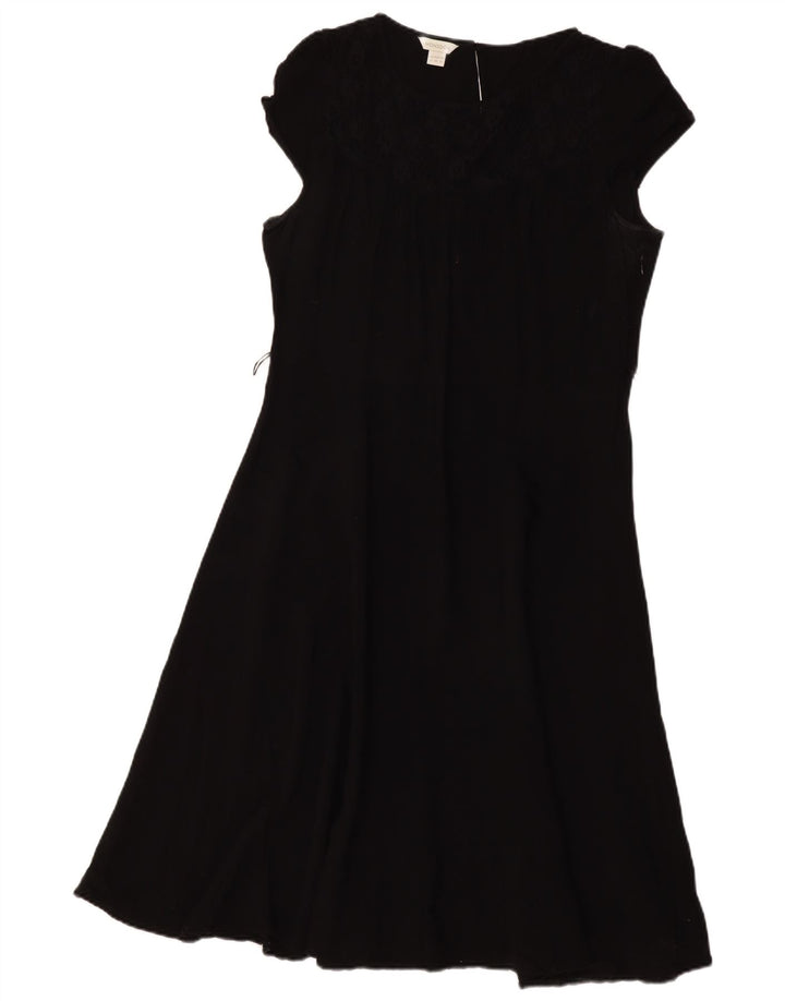 MONSOON Womens A-Line Dress UK 18 XL Black Cotton