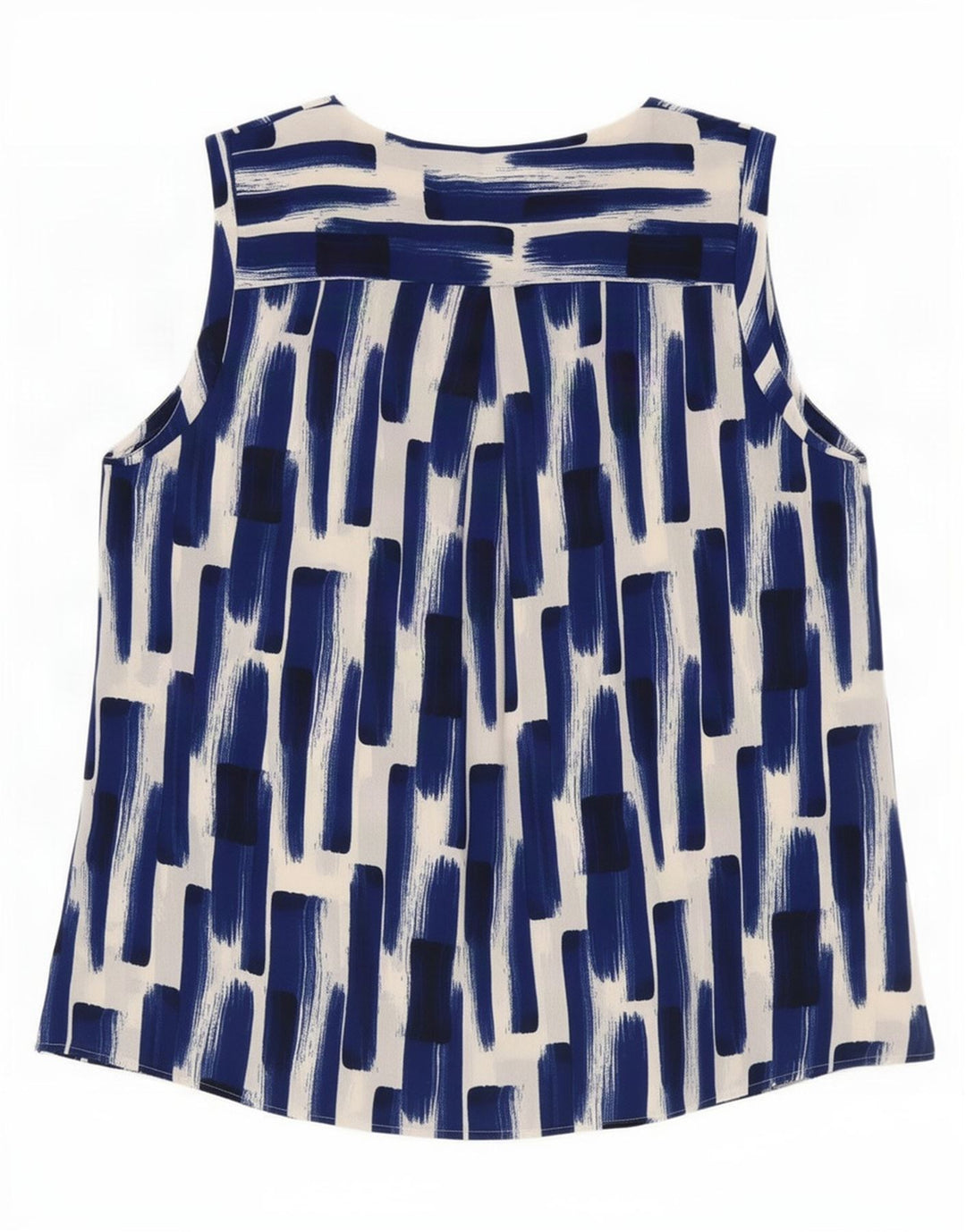 Marks & Spencer Womens Abstract Pattern Blouse Top UK 14 Large Blue
