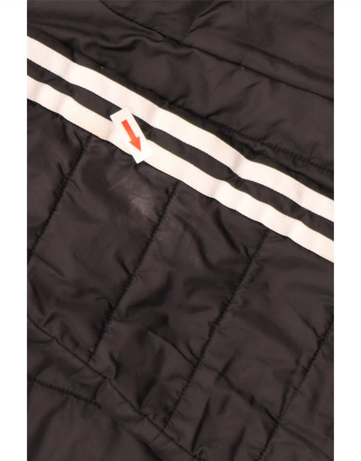 Adidas Womens Hooded Padded Jacket UK 14 Large Black Polyester