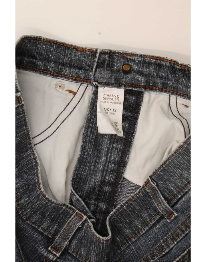 Marks & Spencer Womens Bootcut Jeans UK 12 Medium W30 L30 Blue Cotton