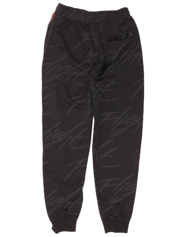 JORDAN Mens Graphic Tracksuit Trousers Joggers Small Black