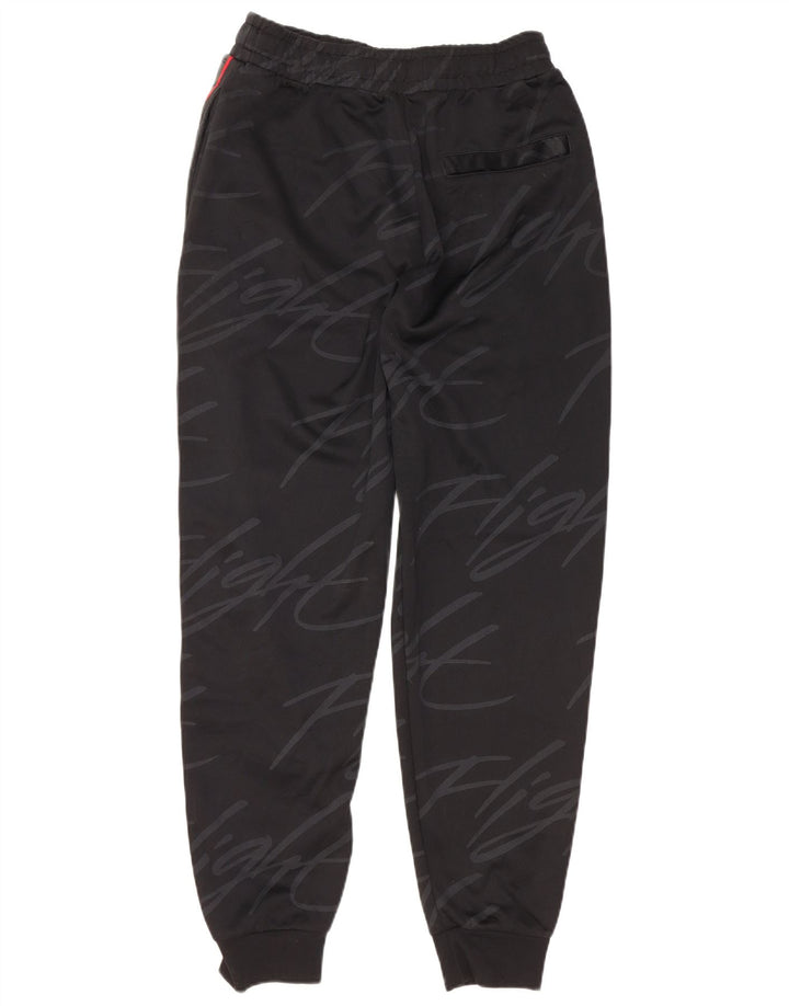 JORDAN Mens Graphic Tracksuit Trousers Joggers Small Black