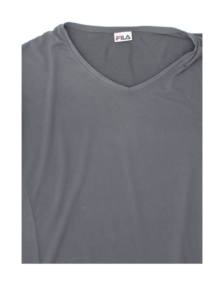 FILA Mens T-Shirt Top Medium Grey Polyester Vintage Fila and Second-Hand Fila from Messina Hembry 