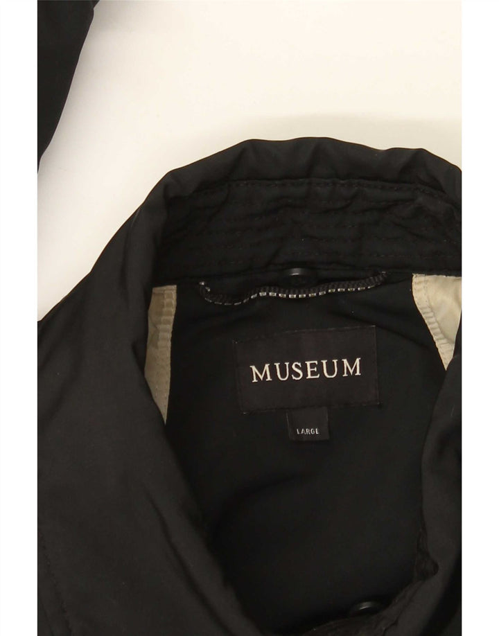 Museum Womens Utility Jacket UK 14 Large Black Polyester