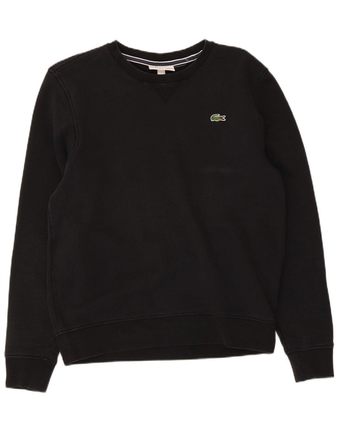 Lacoste Womens Regular Fit Sweatshirt Jumper Size 3 Small Black Cotton