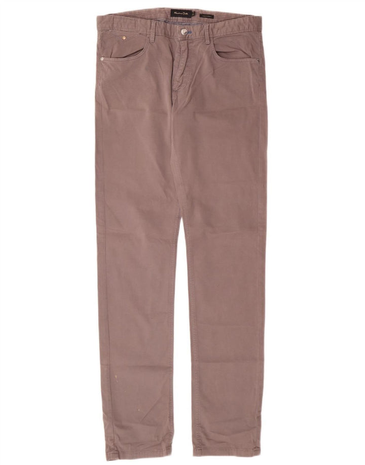 MASSIMO DUTTI Mens Slim Casual Trousers EU 40 Medium W31 L34 Grey Cotton