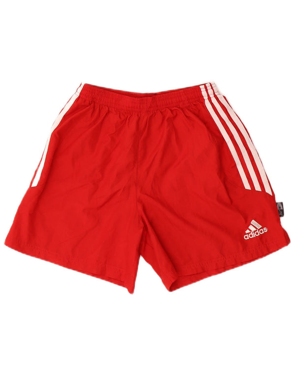 Adidas Boys Climalite Sport Shorts 15-16 Years Red Polyester
