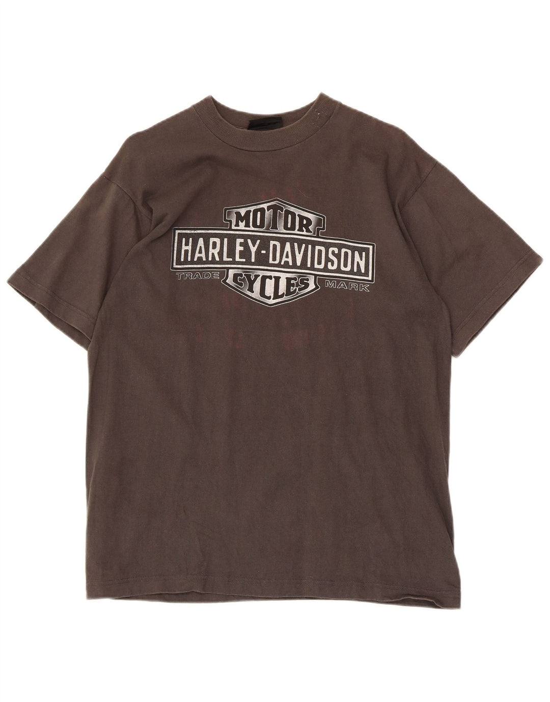Harley Davidson Mens Graphic T-Shirt Top Medium Grey Cotton