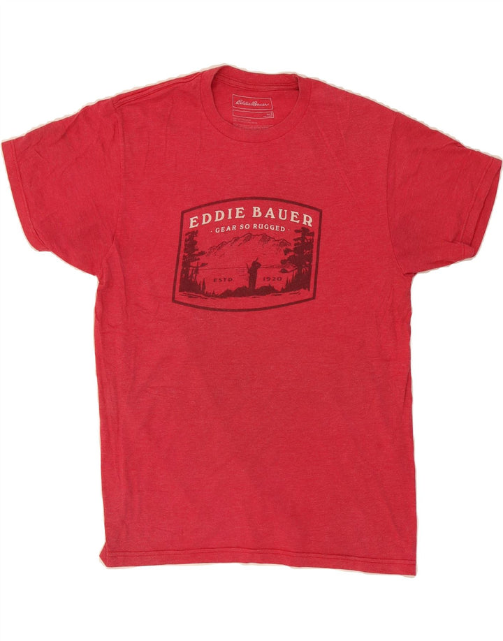 EDDIE BAUER Mens Graphic T-Shirt Top Small Red Cotton Vintage Eddie Bauer and Second-Hand Eddie Bauer from Messina Hembry 