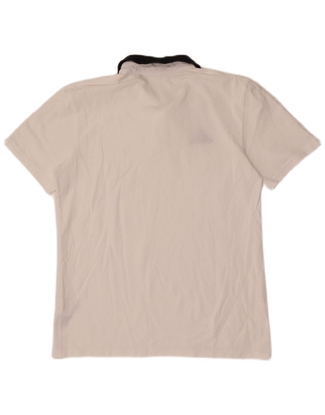 Adidas Mens Polo Shirt Large White Cotton