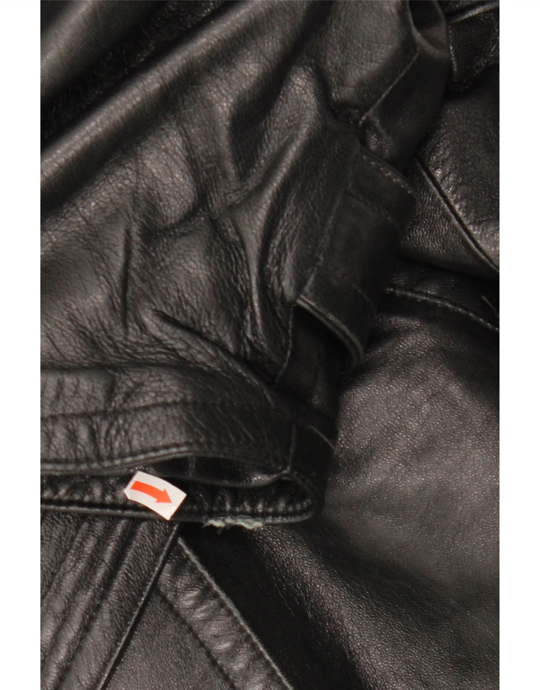 LAVORAZIONE ARTIGIANA Womens Coat UK 12 Medium Black Leather