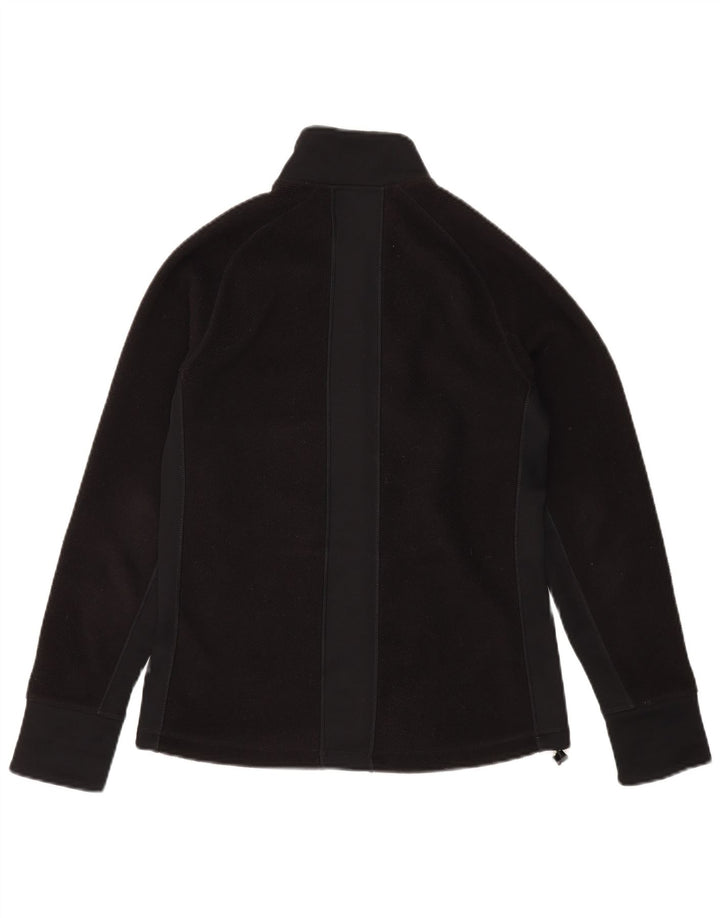 ASICS Womens Fleece Jacket UK 10 Small Black Polyester
