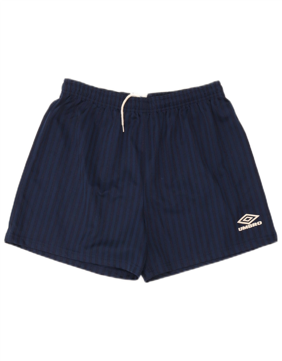 Umbro Mens Sport Shorts Medium Navy Blue Pinstripe Polyester