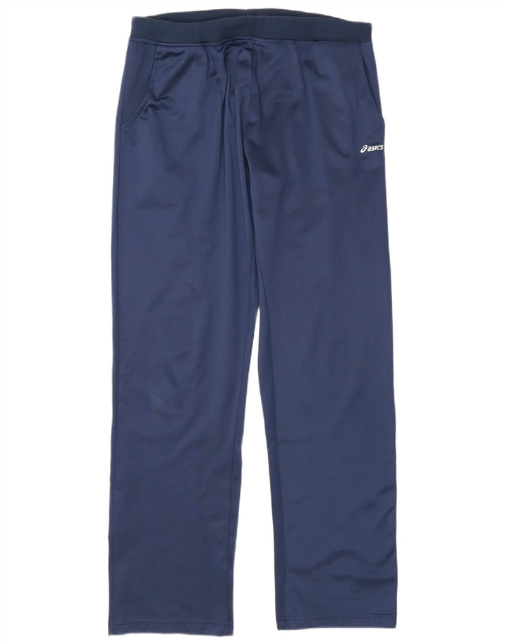 Asics Mens Tracksuit Trousers XL Navy Blue Polyester