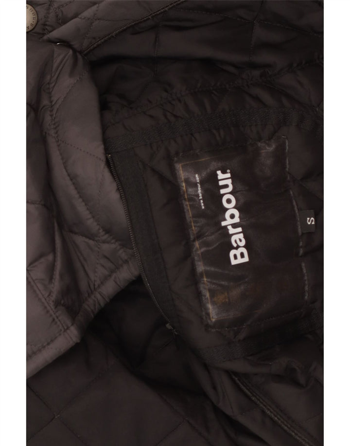 Barbour Mens Loose Fit Quilted Jacket UK 36 Small Black Polyamide