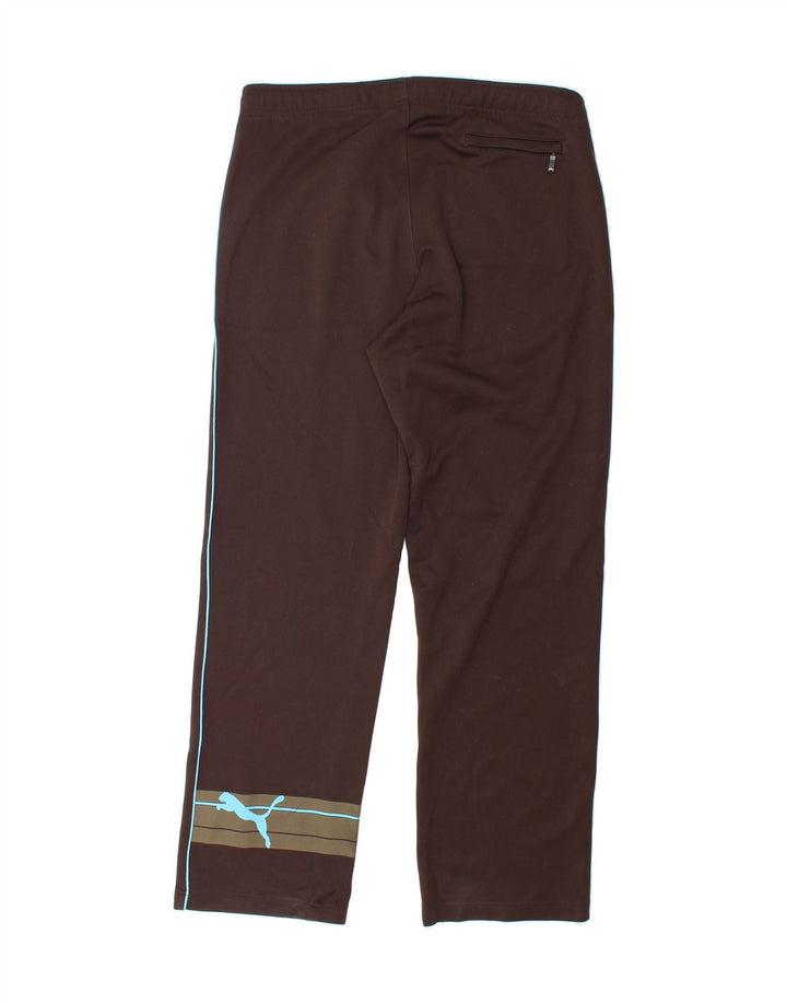 PUMA Mens Graphic Tracksuit Trousers Small  Brown Cotton Vintage Puma and Second-Hand Puma from Messina Hembry 