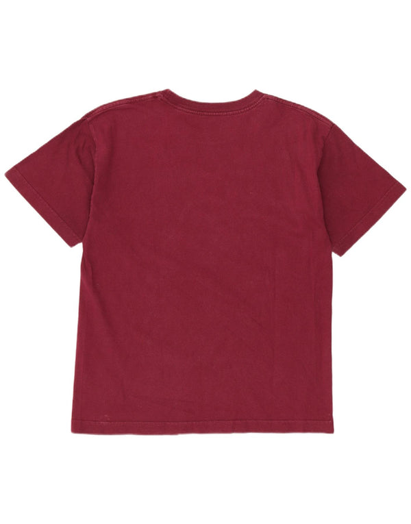 Vans Womens Graphic T-Shirt Top UK 14 Large Burgundy Cotton