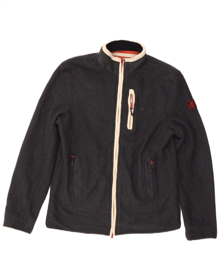 Weird Fish Mens Tracksuit Top Jacket Small Navy Blue Acrylic