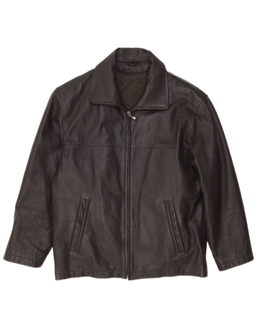 Canda Mens Leather Jacket IT 48 Medium Black