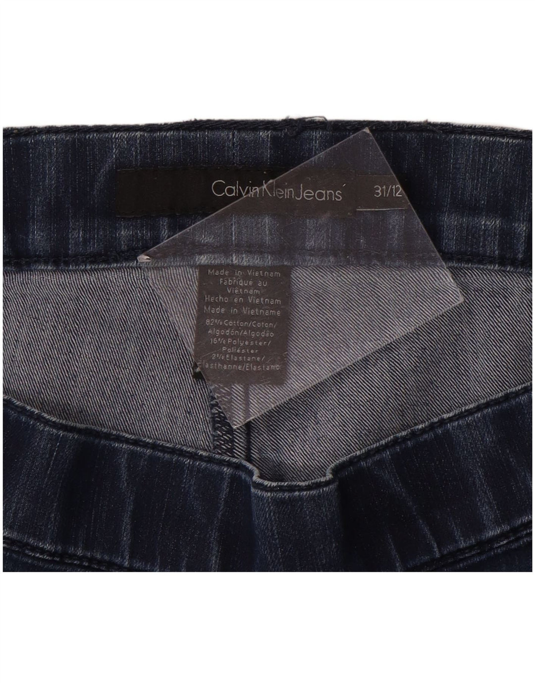 CALVIN KLEIN Womens Skinny Jeans US 12 Large W31 L28 Blue Cotton