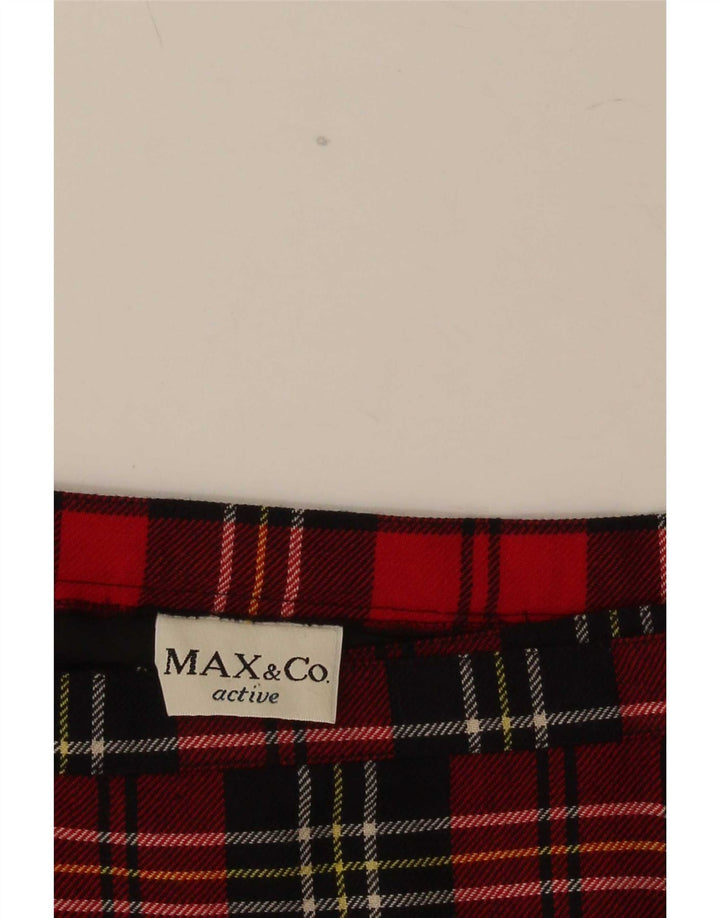 Max & Co. Womens Mini Wrap Skirt W28 Medium Red Plaid