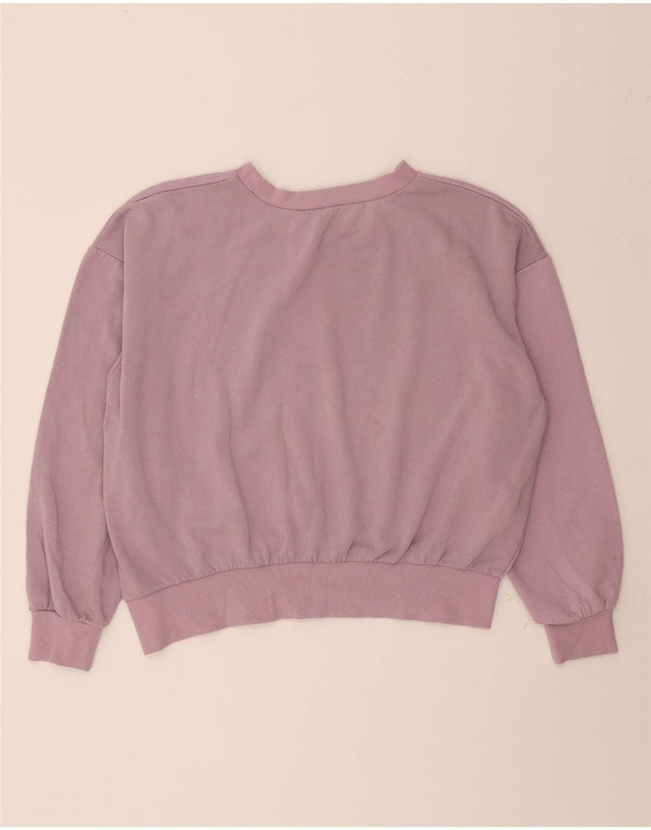ZARA Womens Oversized Graphic Sweatshirt Jumper UK 10 Small Purple Vintage Zara and Second-Hand Zara from Messina Hembry 