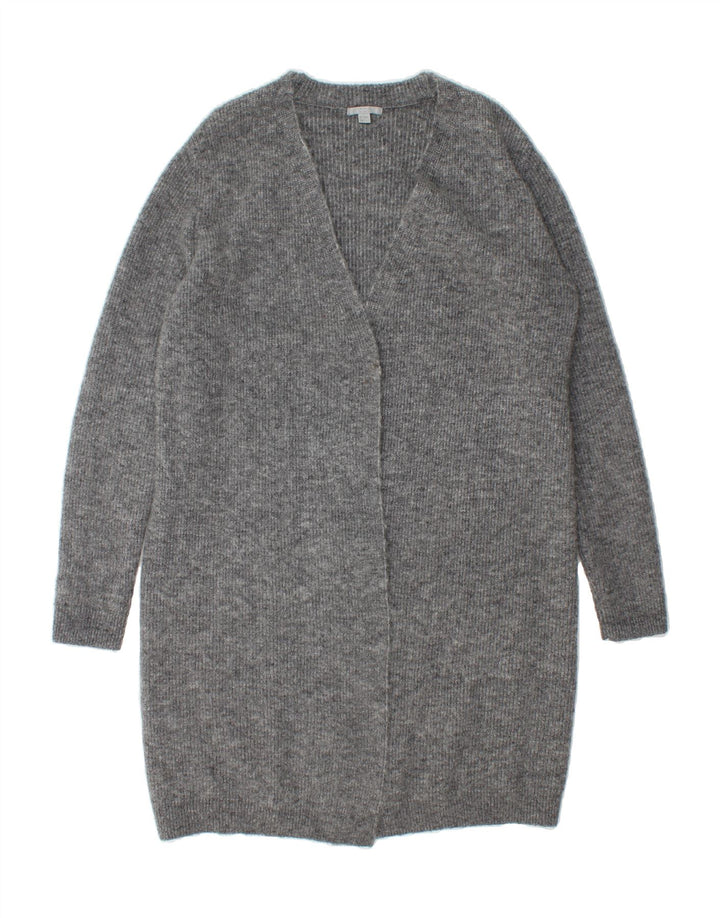 COS Womens Oversized Longline Open Cardigan Sweater UK 6 XS Grey Polyester Vintage Cos and Second-Hand Cos from Messina Hembry 