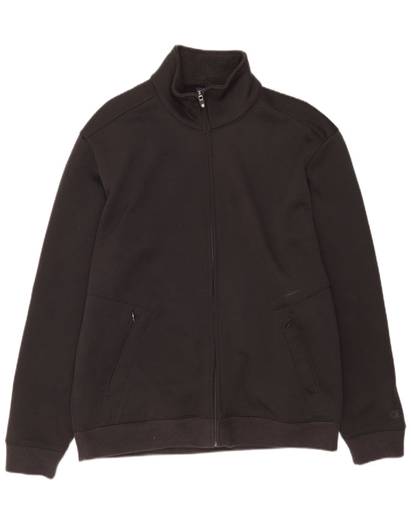 Champion Mens Tracksuit Top Jacket Large Black
