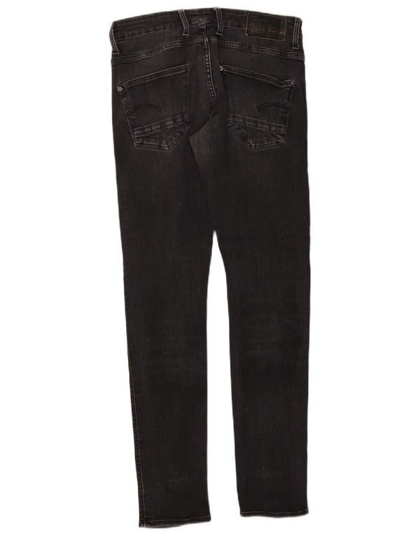 G-Star Mens Revend Skinny Jeans W32 L32 Black Cotton