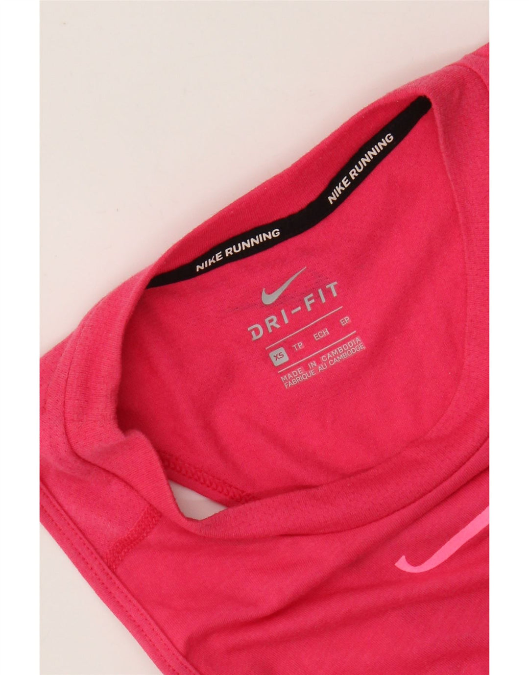 NIKE Womens Dri Fit Graphic Vest Top UK 6 XS Pink