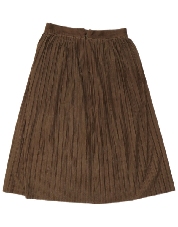 Zara Womens A-Line Skirt Small W26 Khaki Polyester