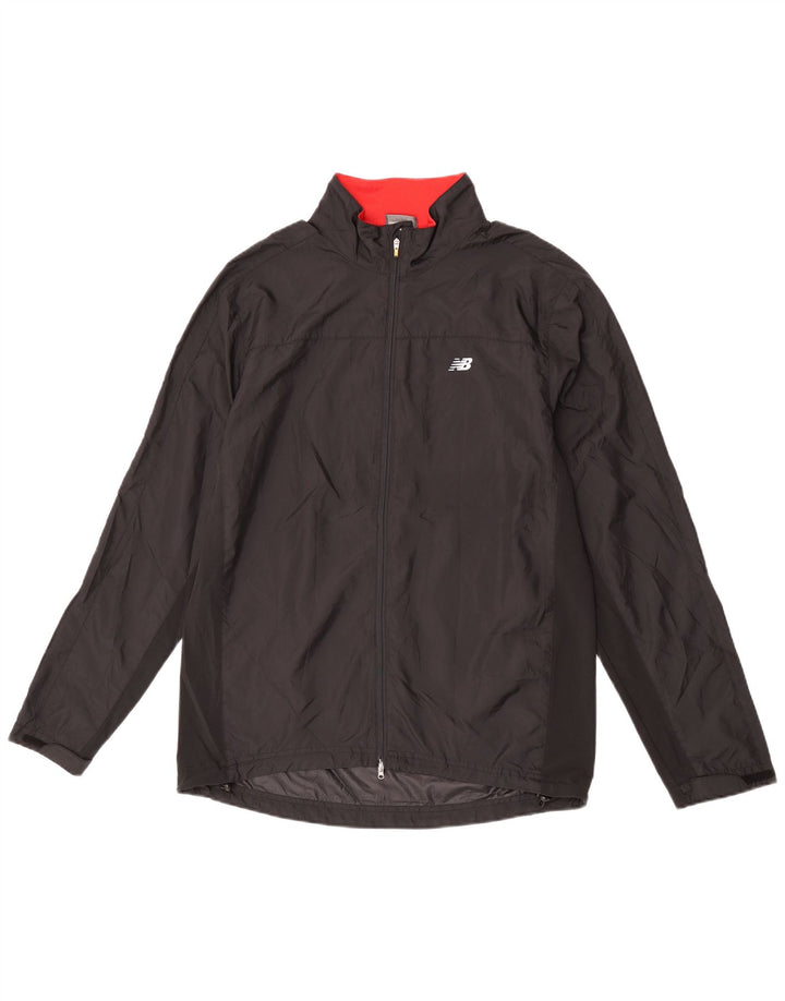 New Balance Mens Tracksuit Top Jacket Large Black Polyester