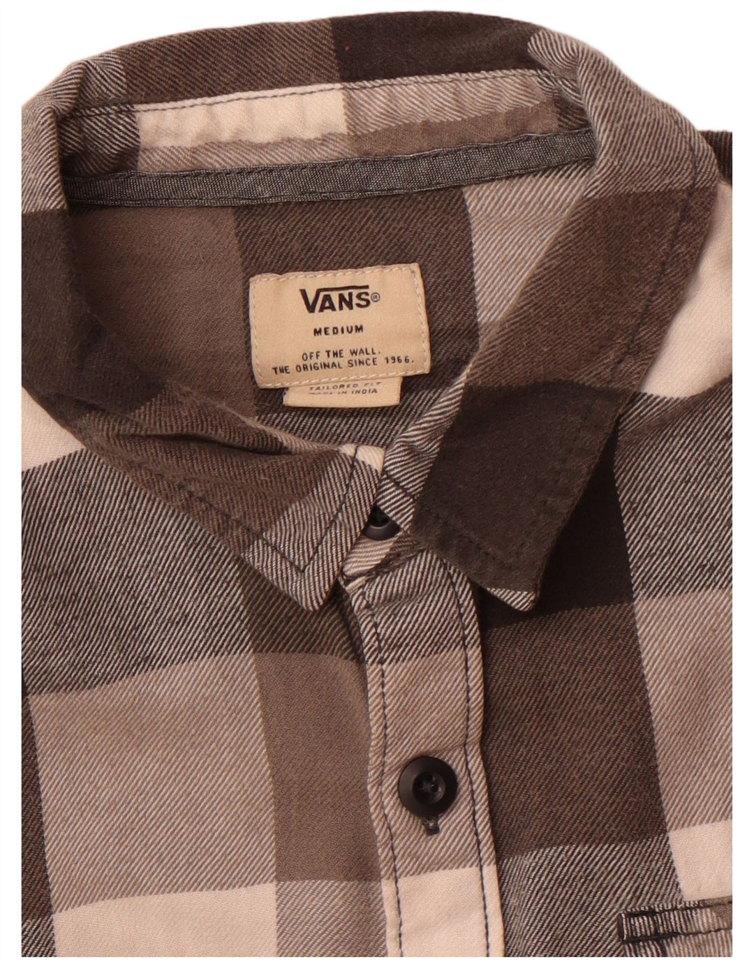 Vans Mens Flannel Shirt Medium Grey Gingham