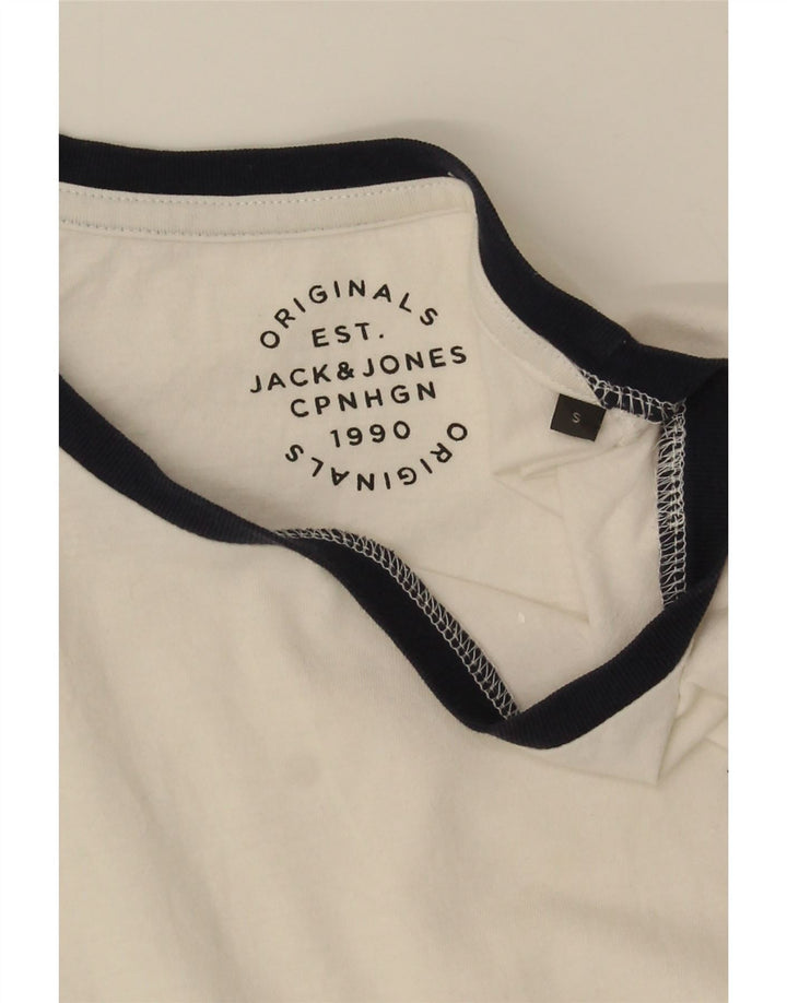 Jack & Jones Mens T-Shirt Top Small White