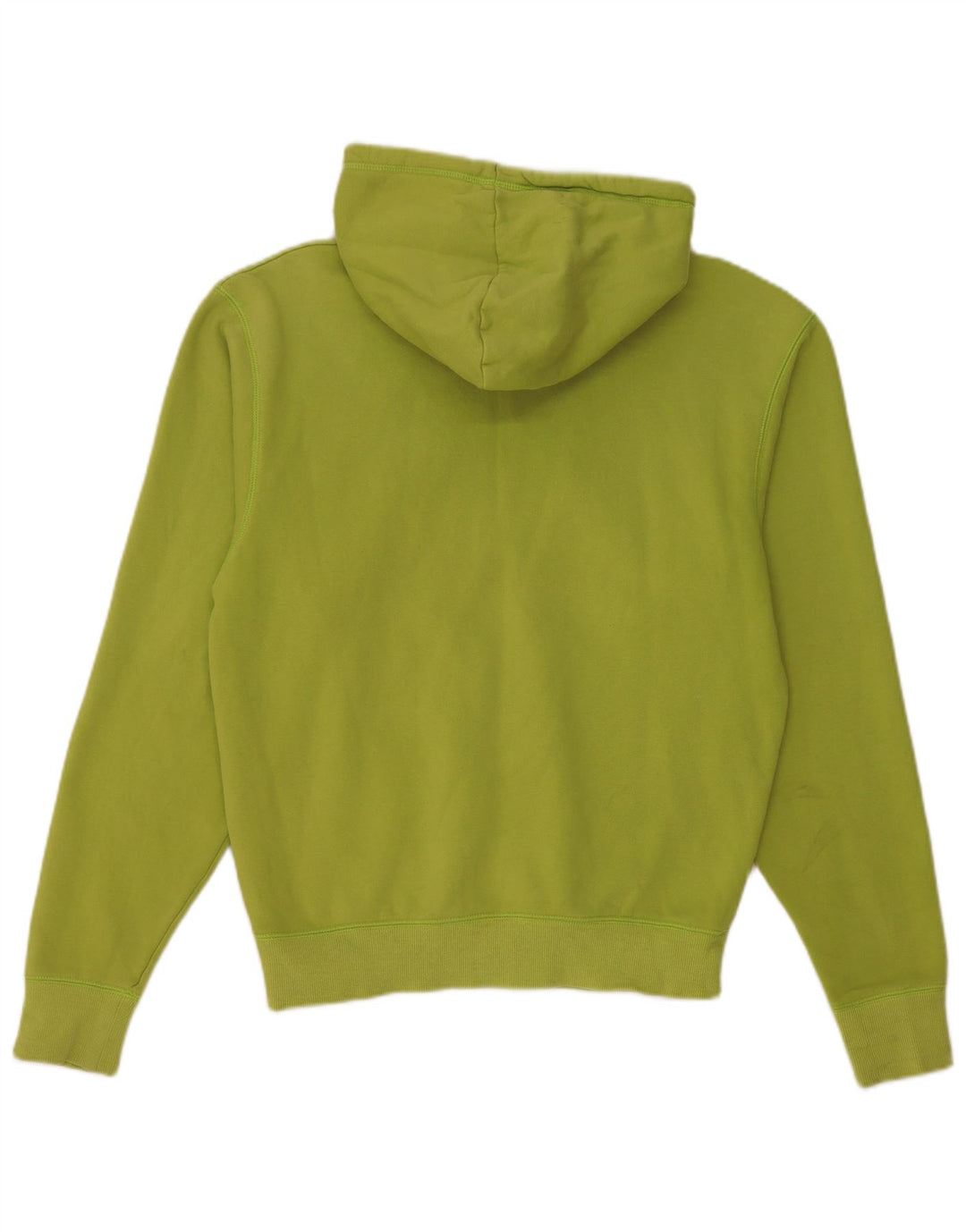 CHAMPION Womens Oversized Hoodie Jumper UK 10 Small Green Cotton