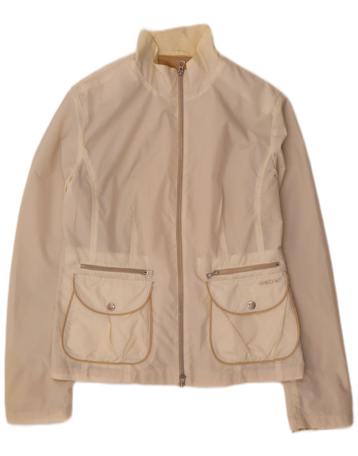 GEOX RESPIRA Womens Rain Jacket UK 10 Small White