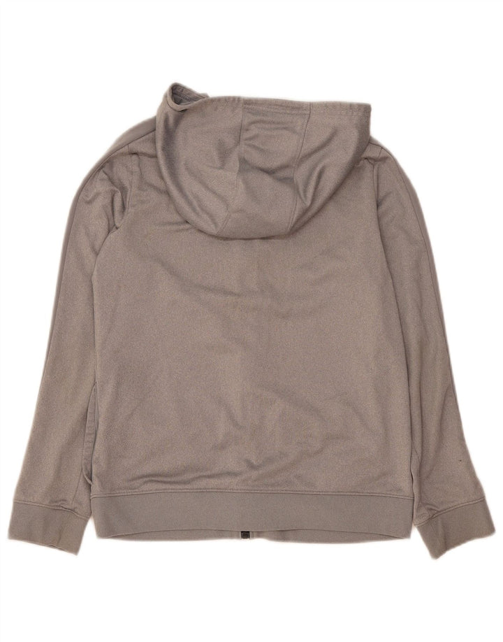 UNDER ARMOUR Boys Zip Hoodie Sweater 11-12 Years Large Grey Polyester