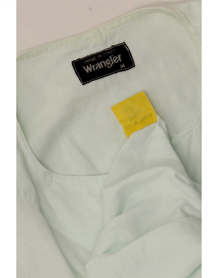 Wrangler Mens Short Sleeve Pullover Shirt Medium Turquoise Cotton