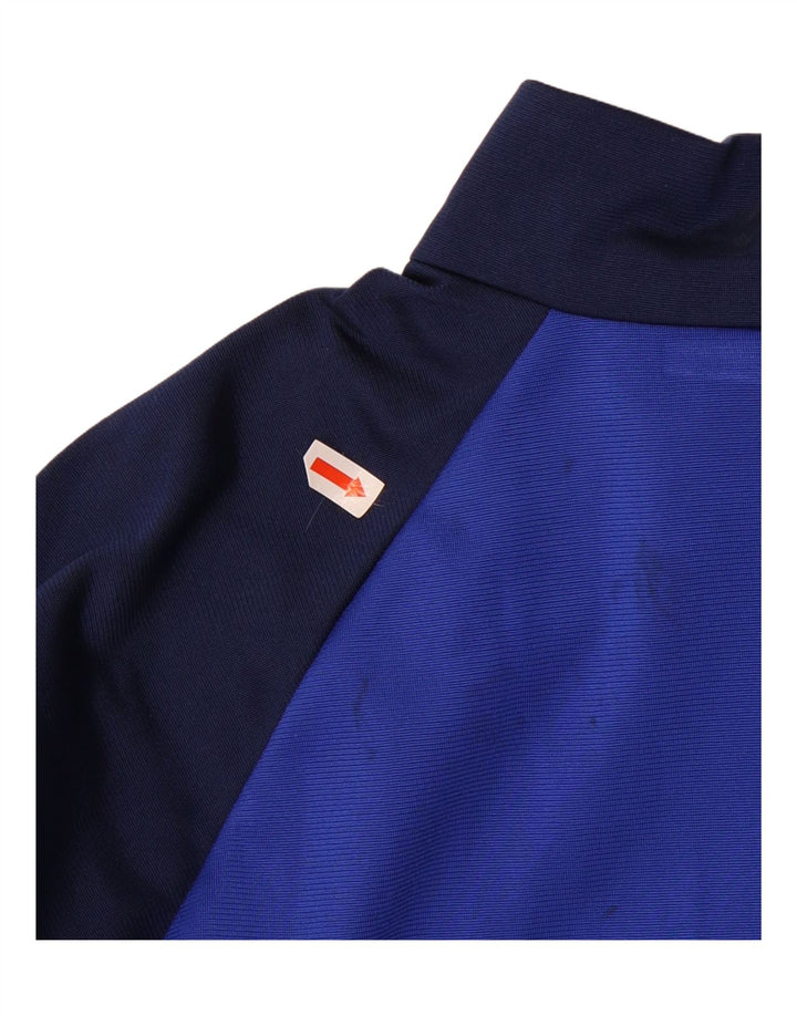 ADIDAS Mens Tracksuit Top Jacket XL Blue Colourblock Polyester