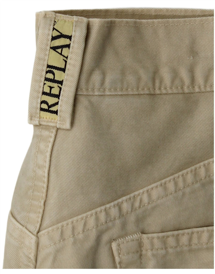REPLAY Mens Tapered Casual Trousers W31 L30 Khaki Cotton