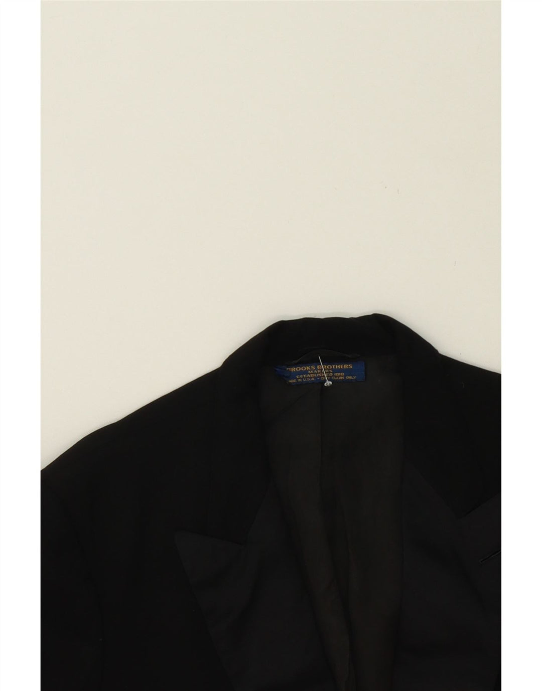 BROOKS BROTHERS Mens 1 Button Blazer Jacket UK 38 Medium Black Wool Vintage Brooks Brothers and Second-Hand Brooks Brothers from Messina Hembry 