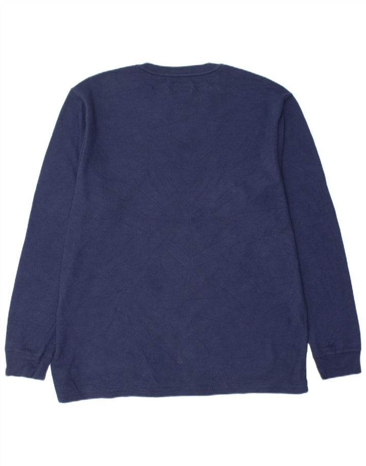 POLO RALPH LAUREN Mens Top Long Sleeve XL Navy Blue Cotton