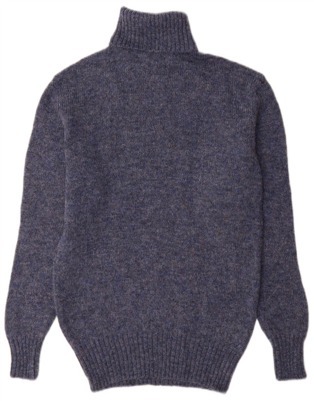 Vintage Mens Roll Neck Jumper Sweater Small Blue New Wool