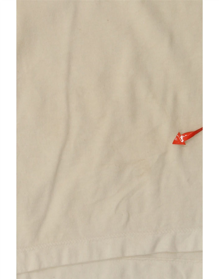 CHAMPION Womens Crop Graphic T-Shirt Top UK 14 Medium White Colourblock