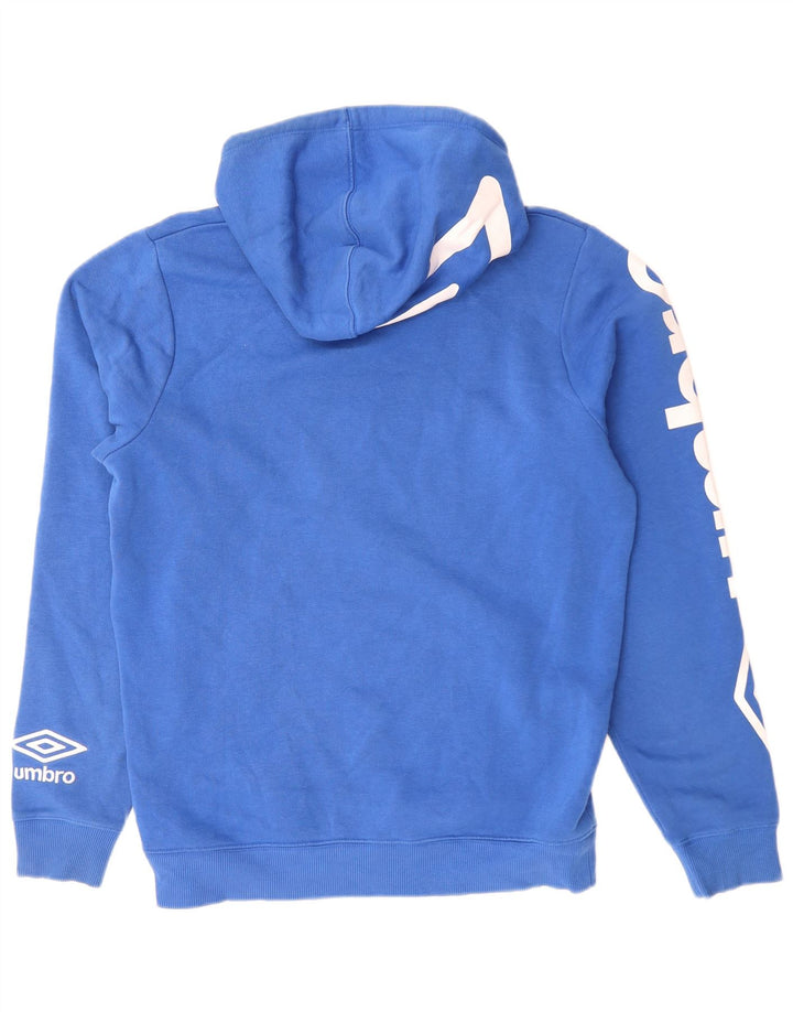 Umbro Mens Graphic Hoodie Jumper Medium Blue Colourblock