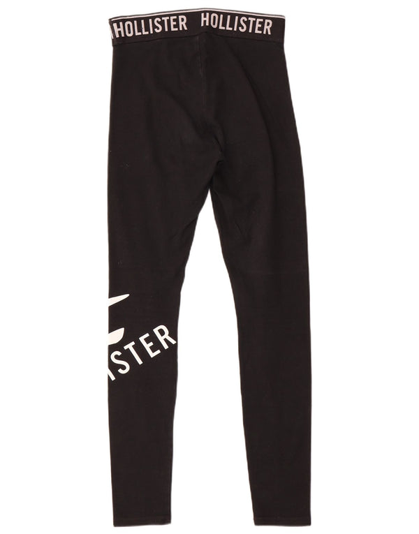 Hollister Womens Graphic Leggings UK 6 XS Black
