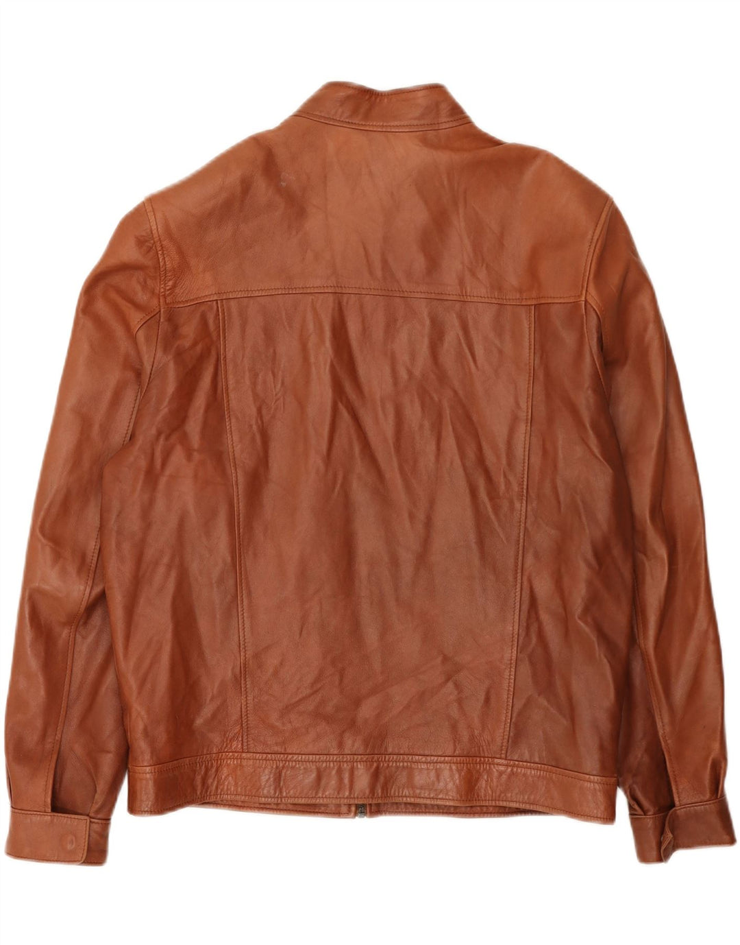 Vintage Mens Bomber Leather Jacket UK 42 XL Brown