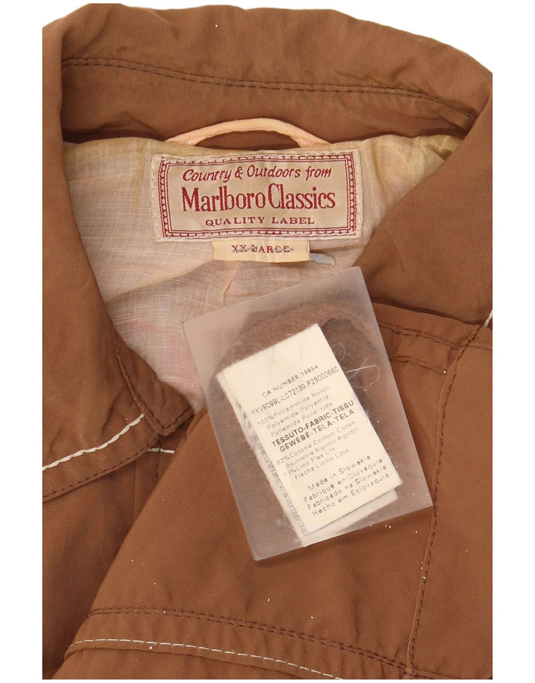 Marlboro Classics Womens Utility Jacket UK 20 2XL Brown Polyamide