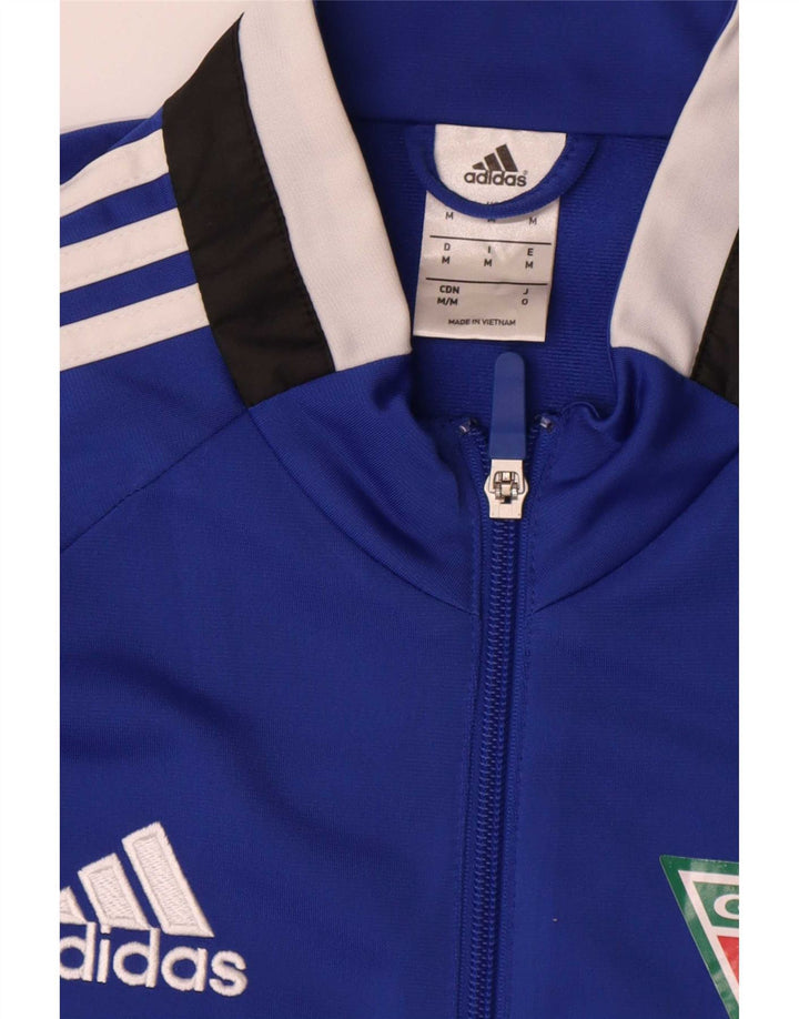 Adidas Mens Graphic Tracksuit Top Jacket Medium Blue Colourblock Polyester