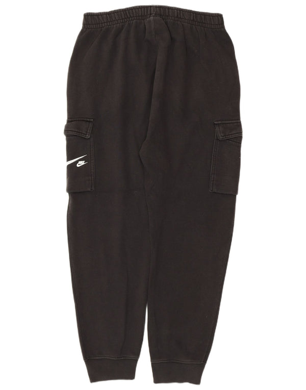 NIKE Mens Graphic Cargo Tracksuit Trousers Joggers Large  Black Cotton